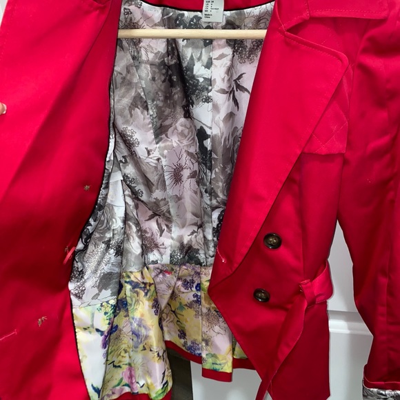 H&M Trench style jacket hip length size 4 - Picture 3 of 4